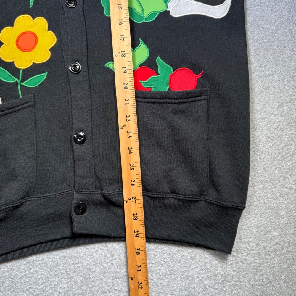 Vintage Rare Novelty Garden Cardigan Sweatshirt 90's Veggie Cottagecore OS - Picture 8 of 11
